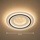 Lustra LED cu telecomanda LINEA 125W, Ø50cm, Rotunda, lumina Rece/Calda/Neutra, Dimabila, Negru