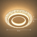 Lustra LED AGOL Petito, 29W, Diametru 20cm, Lumina Calda/Neutra/Rece, Auriu, Metal si Acril