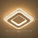 Lustra LED AGOL Petito, 34W, Dimensiune 20x20cm, Lumina Calda/Neutra/Rece, Auriu, Metal si Acril