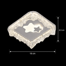 Lustra LED ICE Petito, 22W, Dimensiune 18x18cm, Lumina Calda/Neutra/Rece, Alb, Metal si Acril