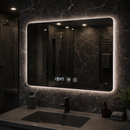 Oglinda LED Dreptunghiulara ARTAR Touch, 80X60cm, Sistem Dezaburire, Dimabila, Ceas si Temperatura