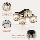 Lustra Georgiana, LC111/4BK, 4x E27, Negru, Metal