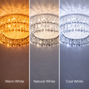 Lustra LED cu Telecomanda, LLC153/500CH, Cristal si Metal, 59W, 1 Cerc, Dimabila, Inaltime Reglabila, Lumina Rece/Calda/Neutra, Iluminat Luxos