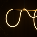 Lustra LED DIVINO cu Tub Silicon Flexibil – 62W, Lumina Reglabila, Auriu