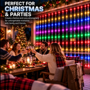 Instalatie de Craciun Tip Ploaie, Lumina Multicolora, 300 x 300cm, 320 LED-uri
