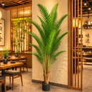Planta Artificială Copac Tip Palmier Kentia, Cu Frunze Elegante, 230 cm, 18 frunze, Verde, cu Ghiveci