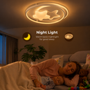 Lustra LED cu telecomanda ASTERA, Forma Corpuri Ceresti, 87W, lumina Rece/Calda/Neutra, Dimabila, Alb
