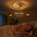 Lustra LED cu telecomanda ISTARAVSHAN, Forma Rotunda, 86W, lumina Rece/Calda/Neutra, Dimabila, Alb