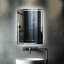 Oglinda LED Rectangulara, 60x80cm, Rayonnement MotionGlow Marcello, Sistem Dezaburire, Ceas & Termometru, Dimabila