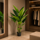Decorațiune Alocasia, 3 tulpini, Plastic, 160 cm, Verde
