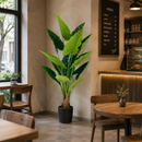 Decorațiune Alocasia, 14 frunze, Plastic, 170 cm, Verde