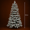 Decorațiune Brad Artificial CRAN, 180 cm, 505 vârfuri, Plastic, Verde si Alb