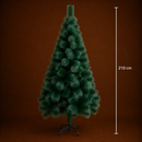 Decorațiune Brad Artificial MANIITSOQ, 210 cm, 280 vârfuri, Suport Metalic, Plastic, Verde