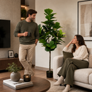 Planta Artificială Copac Tip Ficus, 180 cm, Verde, cu Ghiveci