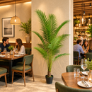 Planta Artificială Copac Tip Palmier Kentia, Cu Frunze Elegante, 200 cm, 15 frunze, Verde, cu Ghiveci