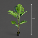 Decorațiune Monstera Deliciosa, 8 frunze, Plastic, 140 cm, Verde