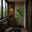 Decorațiune Monstera Deliciosa, 11 frunze, Plastic, 160 cm, Verde