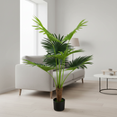 Decorațiune Palmier Livistona Evantai, 7 frunze, Plastic, 140 cm, Verde