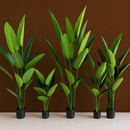 Plantă Artificială Tip Strelitzia Nicolai(Pasărea Paradisului), 120 cm, 8 frunze, Verde