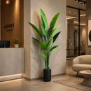 Decorațiune Strelitzia Nicolai, 180 cm, 13 frunze, Verde