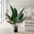 Decorațiune Strelitzia, Plastic, 120 cm, Verde
