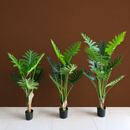 Decorațiune Thaumatophyllum Bipinnatifidum, 10 frunze, Plastic, 160 cm, Verde
