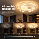 Lustra LED cu telecomanda ISTARAVSHAN, Forma Rotunda, 86W, lumina Rece/Calda/Neutra, Dimabila, Alb