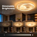 Lustra LED cu telecomanda ISTARAVSHAN, Forma Ovala, 85W, lumina Rece/Calda/Neutra, Dimabila, Alb