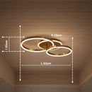 Lustra LED cu telecomanda RINOVA 66W, 2 Cercuri, lumina Rece/Calda/Neutra, Dimabila, Auriu Lucios Lustre LED cu Telecomanda Default Title Alessandro Design