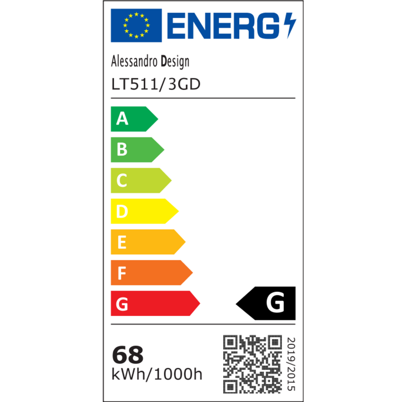 Lustra LED cu telecomanda RIGA LILITH 68W, 3 Cercuri, lumina Rece/Calda/Neutra, Dimabila, Auriu Lucios