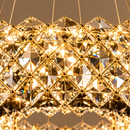 Candelabru Cristal KALTO Nobile, 72W, Lumina Rece/Calda/Neutra, Inaltime Reglabila, Metal si Cristal, Crom Lucios