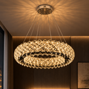 Candelabru Cristal KALTO Nobile, 72W, Lumina Rece/Calda/Neutra, Inaltime Reglabila, Metal si Cristal, Crom Lucios