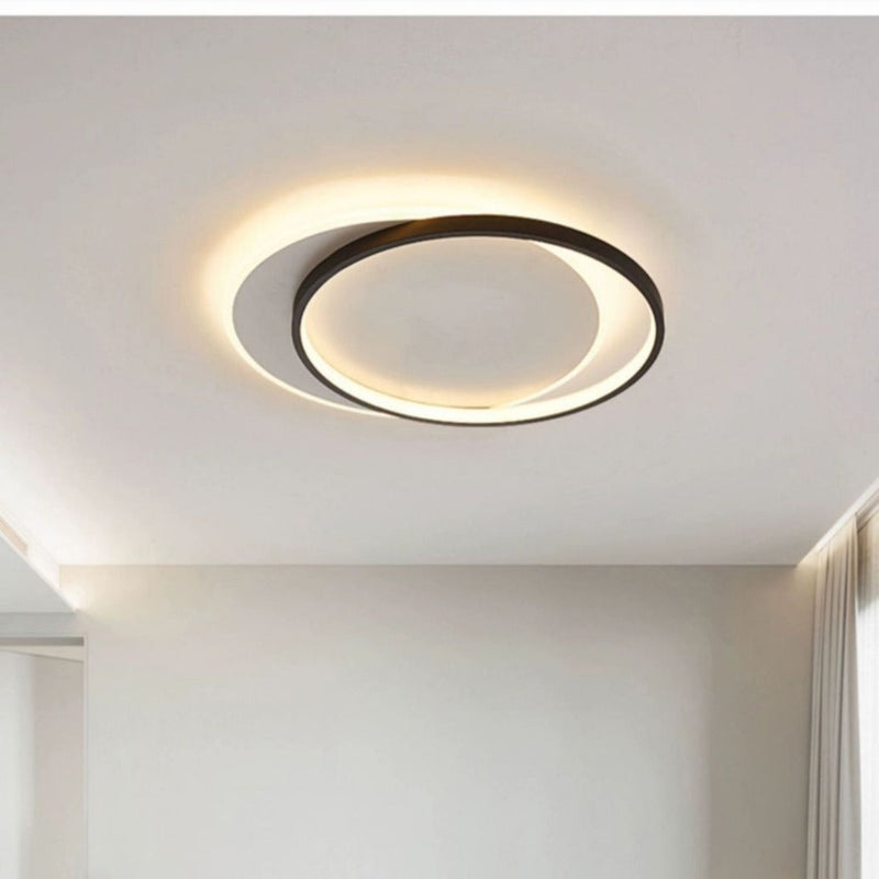 Lustra LED cu telecomanda CHIARA 76W, 3 Cercuri, lumina Rece/Calda/Neutra, Dimabila, Negru