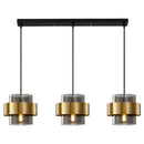 Lustra Suspendata LC855/3LGY, 3XE27, Inaltime Reglabila, Sticla si Metal Lustre Clasice Default Title Alessandro Design
