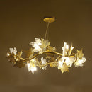 Candelabru Modern LEAFORA Eleganza, 6xE14, Diametru 50cm, Auriu, Inaltime Reglabila, Metal si Cristal Candelabre Moderne Default Title Alessandro Design