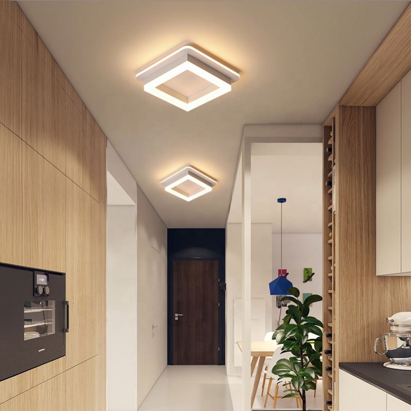 Lustra LED MODERNA 29W, Diametru 22cm, Patrata, lumina Rece/Calda/Neutra, Alb