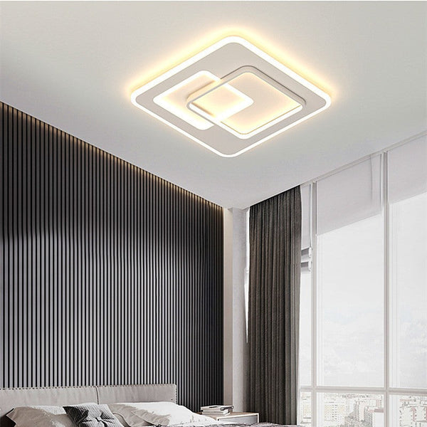 Lustra LED cu telecomanda NOLUX 120W,  Patrata, lumina Rece/Calda/Neutra, Dimabila, Alb
