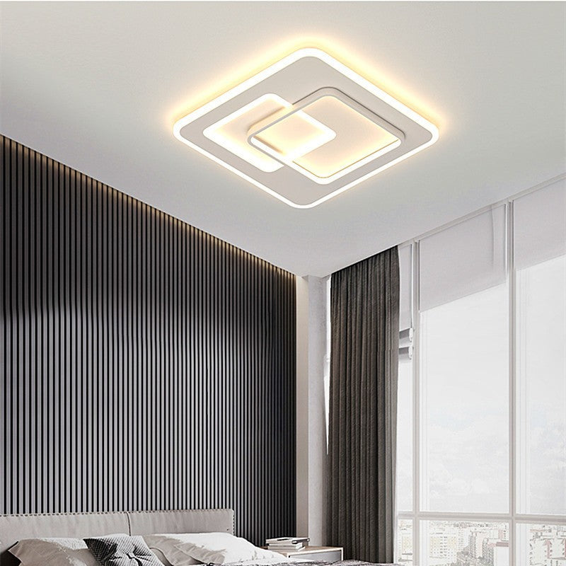 Lustra LED cu telecomanda NOLUX 120W,  Patrata, lumina Rece/Calda/Neutra, Dimabila, Alb