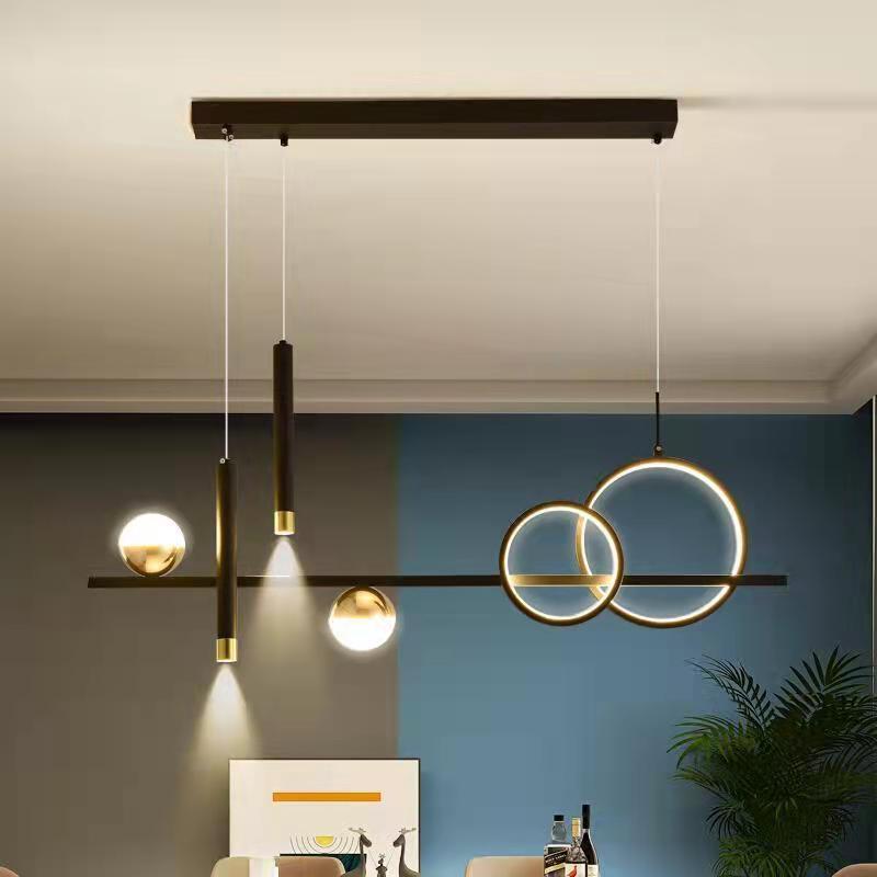 Lustra LED suspendata cu telecomanda DAMARA 46W, lumina Rece/Calda/Neutra, Dimabila, Negru, Inaltime Reglabila