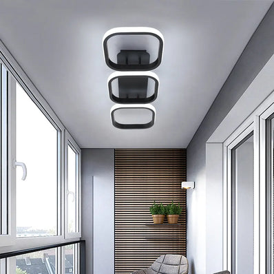 Lustra LED VERTEX 34W, 3 Patrate, Liniara, lumina Rece/Calda/Neutra, Neagra Lustre LED Default Title Alessandro Design