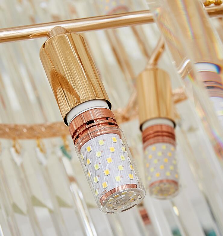 Candelabru Cristal CC8043/600H1800GD, Diametru 60cm, Inaltime 1800cm, Auriu Lucios, Inaltime Reglabila, Design Elegant