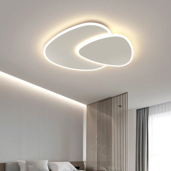 Lustra LED cu telecomanda FUTURA LUMINA 98W, Ovala, lumina Rece/Calda/Neutra, Dimabila, Alb