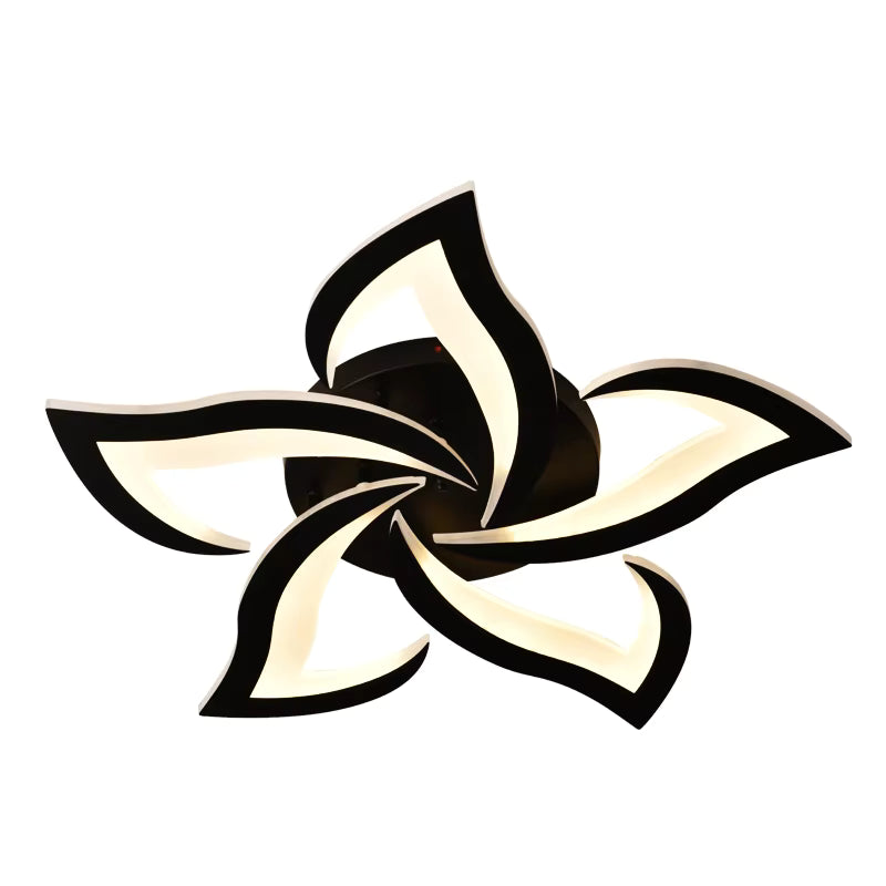 Lustra LED LT660/5BK, 5 Elemente, 55W, Lumina 3000/4000/6000K, Negru, Inaltime Reglabila