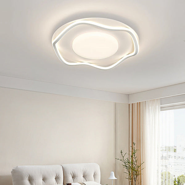 Lustra LED cu telecomanda MODERNO 106W, 2 Cercuri, lumina Rece/Calda/Neutra, Dimabila, Alb
