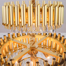 Candelabru Cristal VERSAILLES Petito 3xE14, Diametru 30cm, Auriu, Inaltime Reglabila, Metal si Cristal
