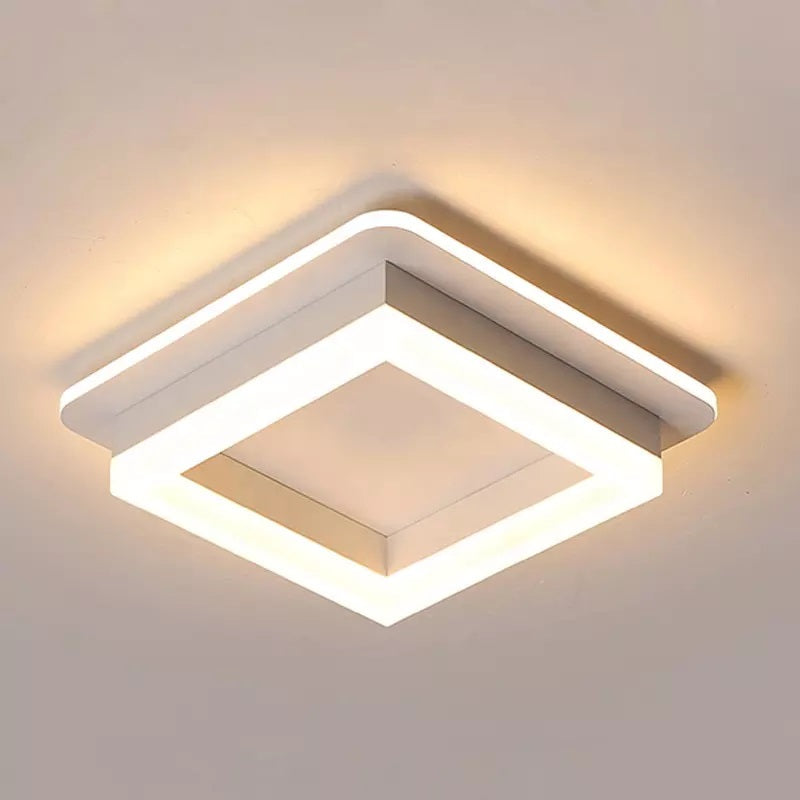 Lustra LED MODERNA 29W, Diametru 22cm, Patrata, lumina Rece/Calda/Neutra, Alb