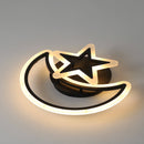 Lustra LED cu telecomanda LUNA SI STEA 59W, 2 Elemente, lumina Rece/Calda/Neutra, Dimabila, Negru