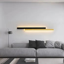 Lustra LED LINIUS 29W, 2 Elemente, Liniara, Alb Negru