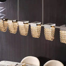 Lustra LED Suspendata, CC370/1200CH, Cristal si Metal, 30W, Telecomanda, Lumina Rece/Calda/Neutra, Iluminat Luxos