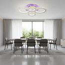Lustra LED cu telecomanda si cristal NOVA ROTONDA RGB 82W, 4 Cercuri, lumina Rece/Calda/Neutra, Dimabila, Crom Lustre LED & Cristale Default Title Alessandro Design